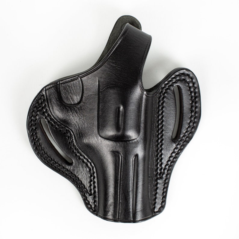Handmade Leather OWB Holster for Smith & Wesson Model 686 (3 inch Barrel) image 3