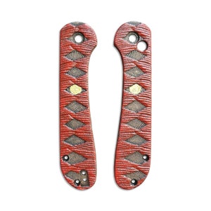 Katana Red Gold Coin - CIVIVI Elementum Button Lock Knife Scales