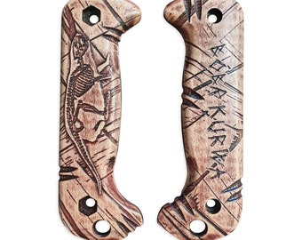 Bobr V2 Light Cherry - Escalas de cuchillos de tamaño completo Ka-Bar Becker BK2, BK7, BK9, BK22 y otras
