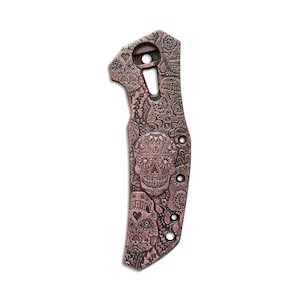 Sugar Skull Blueberry - Zero Tolerance ZT 0308 Knife Scale