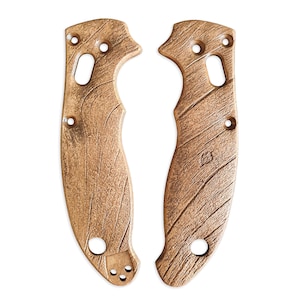 Wood Bark Brown Oil - Spyderco Manix 2 Knife Scales