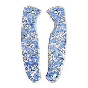 Japan Wave Blue - Spyderco Resilience Knife Scales