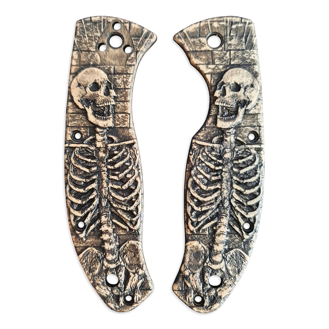 Skeleton Spyderco Tenacious Knife Scales Etsy