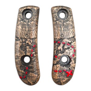 Treasure Map - ESEE Candiru Full-Size Knife Scales
