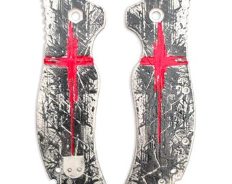 Trash Polka Cross - Zero Tolerance ZT 0350 Knife Scale