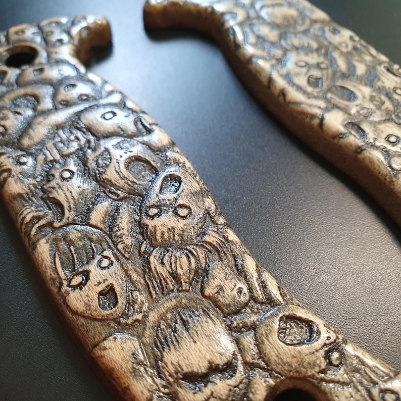 Scared Faces - ESEE Model 5, Model 6 Knife Scales