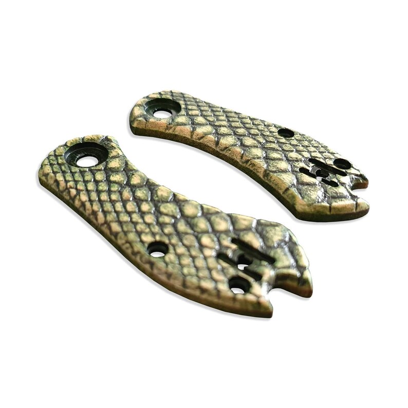 Snake Skin Green Giant Mouse ACE Nibbler Knife Scales Etsy