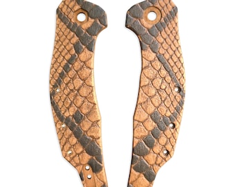 Snake Skin Rattlesnake (3166) - Zero Tolerance ZT 0357 Knife Scale