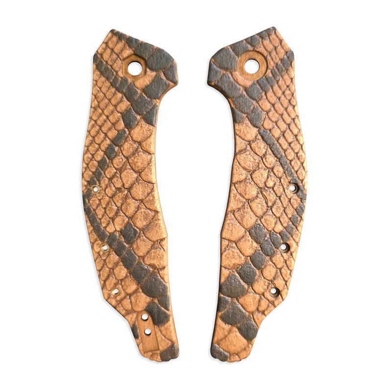 Snake Skin Rattlesnake (3166) - Zero Tolerance ZT 0357 Knife Scale