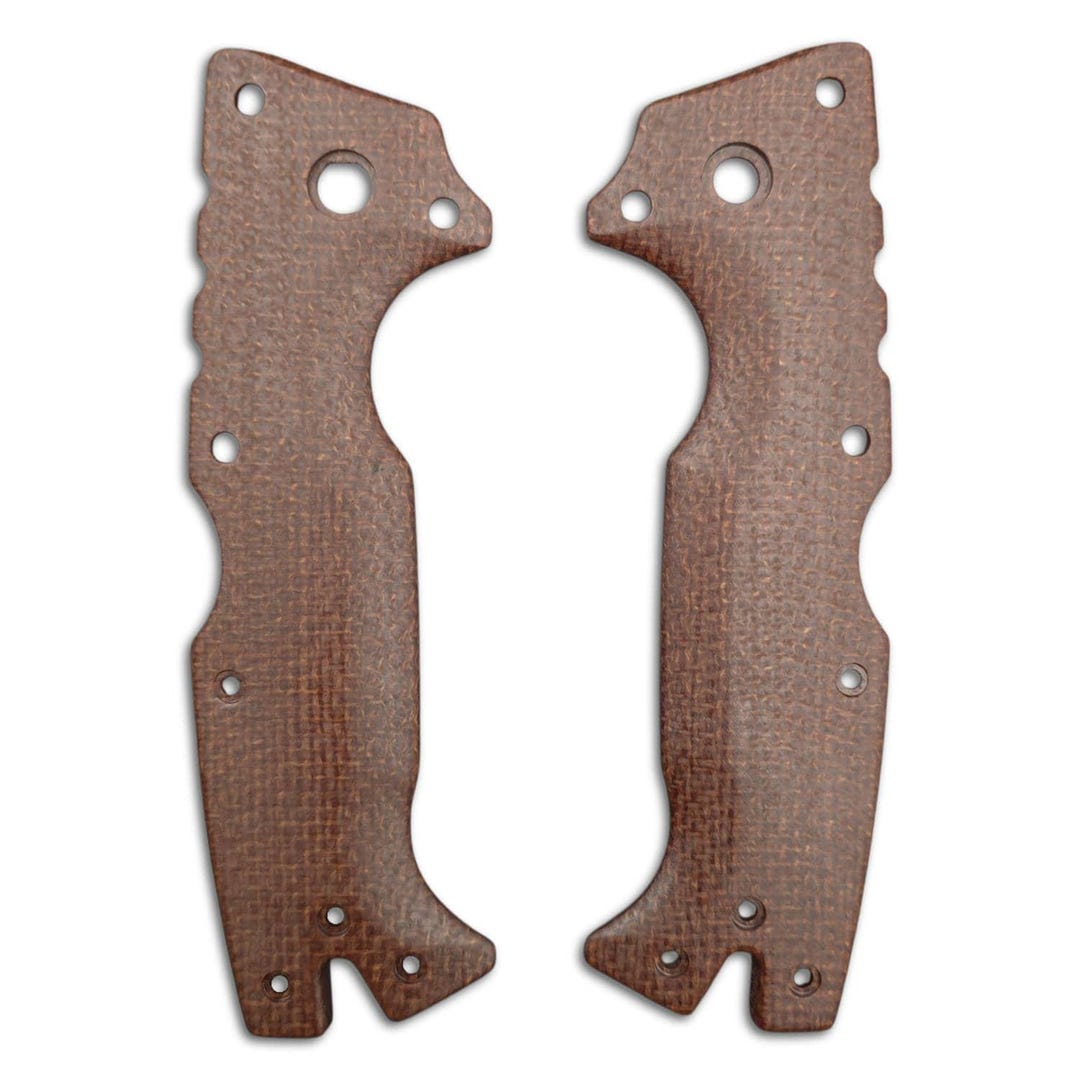 Cold Steel AD-10 Micarta Brown Burlap Handle Scales - Traditional
