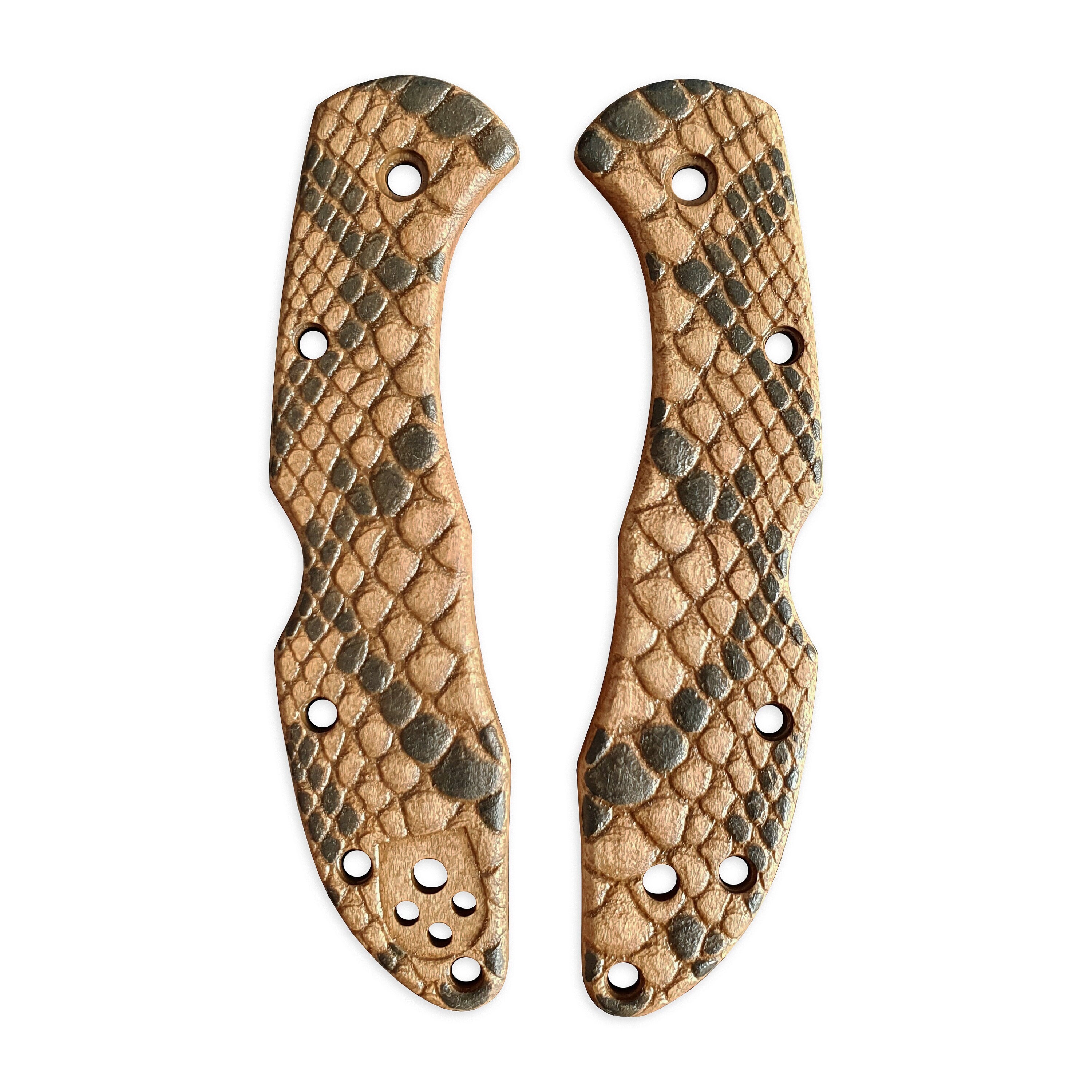 Snake Skin Rattlesnake Brown Oil Spyderco Delica 4 Knife Scales - Etsy