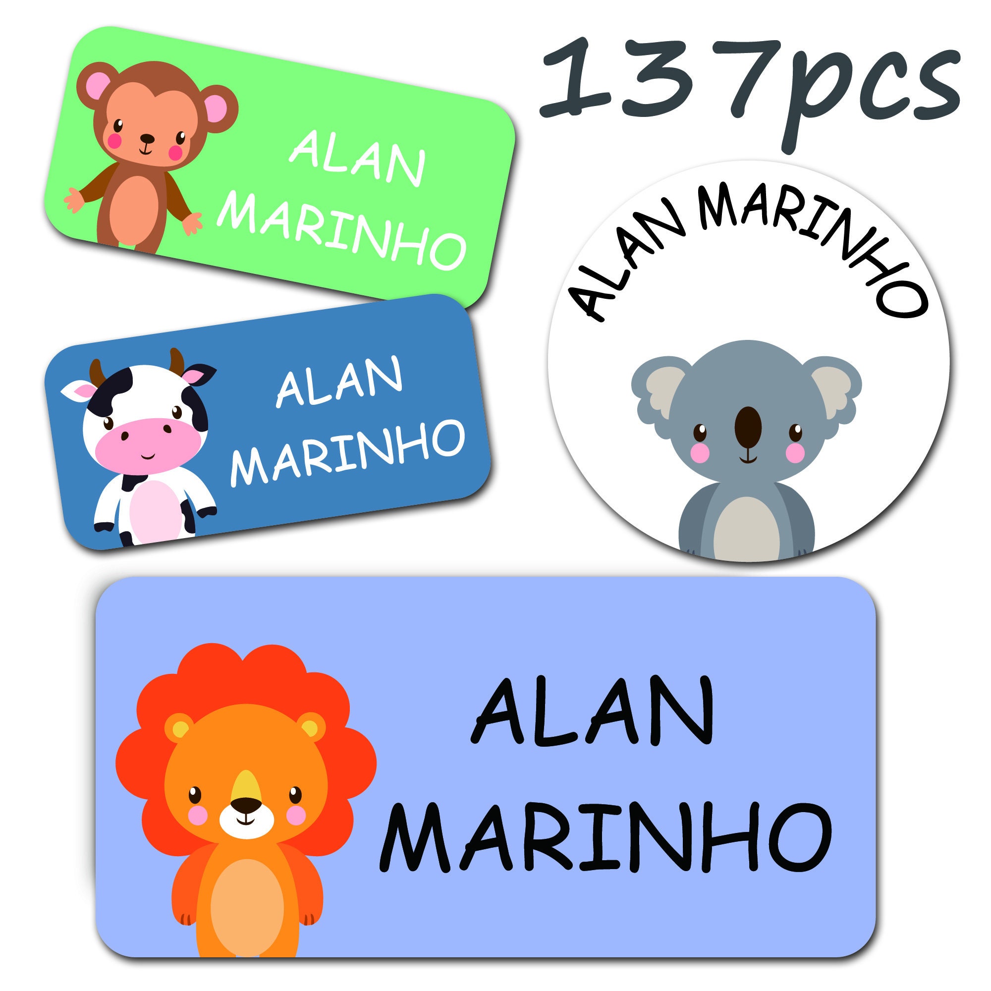 Personalized Name Label for Kid Custom Stickers Washable for Clothes ...