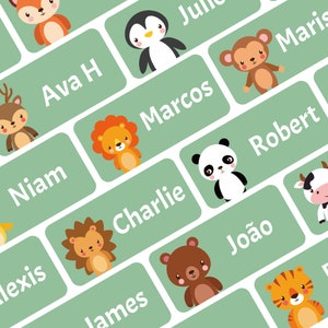 Étiquette personnalisée pour enfant, autocollants personnalisés lavables pour vêtements et équipement, sans repassage, imperméables, garderie, enfants, école, camp, animal