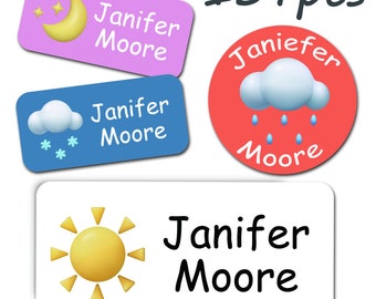 Personalized Name Labels, Non-Iron Waterproof Stickers for Kids Clothes School Daycare Camp Weather