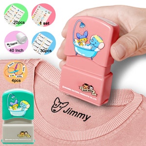 ArtifacticZoe The Name Stamp for Kids Clothes Clothing Personalized Custom Daycare Stickers Tag Label Preschool Nursing Home Shower theme