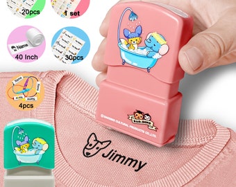 Personalized Kids Clothing Name Stamp, Custom Daycare Label  Washabe Non-Iron School Daycare Camp