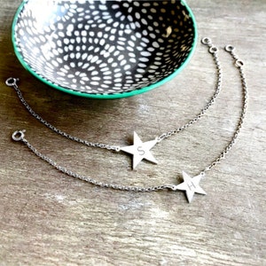 Sterling Silver Initial Star Bracelet, star bracelet, birthday gift, bridesmaid gift, personalised gift
