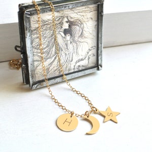 Gold Sun, Moon, Star Necklace: Personalized Celestial Jewellery