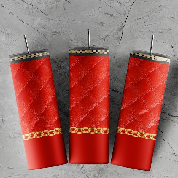 red leather bag sublimation Design for 20oz tumbler, designer bag tumbler wrap png, skinny tumbler png for sublimation, bag sublimation 20oz