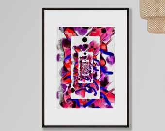 Abstracte kunst | "Purple Twirl" | Hedendaagse kunst | Kunst aan de muur | Spiraalvormige | Infinity Art | Meetkundig