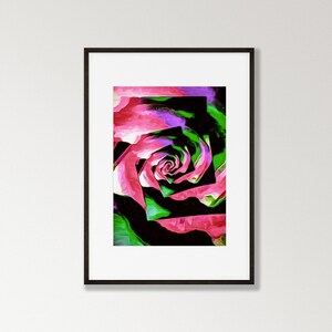 Geometric Wall Art "Pink Bloom Spiral", Spiral Art, Contemporary, Printable Art.