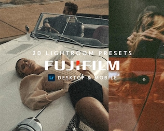 20 FUJIFILM Desktop Mobile Lightroom Presets | Fuji Film, Mobile Film, Warm, Golden, Analog, Outdoor, Indoor, Blogger Influencer Filters