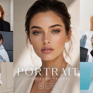 36 paramètres prédéfinis Lightroom pour ordinateur de bureau PORTRAIT | Peau parfaite, préréglages éclat, préréglages studio, préréglages mobile, filtre Instagram, préréglages beauté