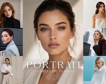 36 PORTRETOWYCH presetów Lightroom dla komputerów stacjonarnych i urządzeń mobilnych | Idealna skóra, presety rozświetlające, presety studyjne, presety mobilne, filtry na Instagramie, presety upiększające