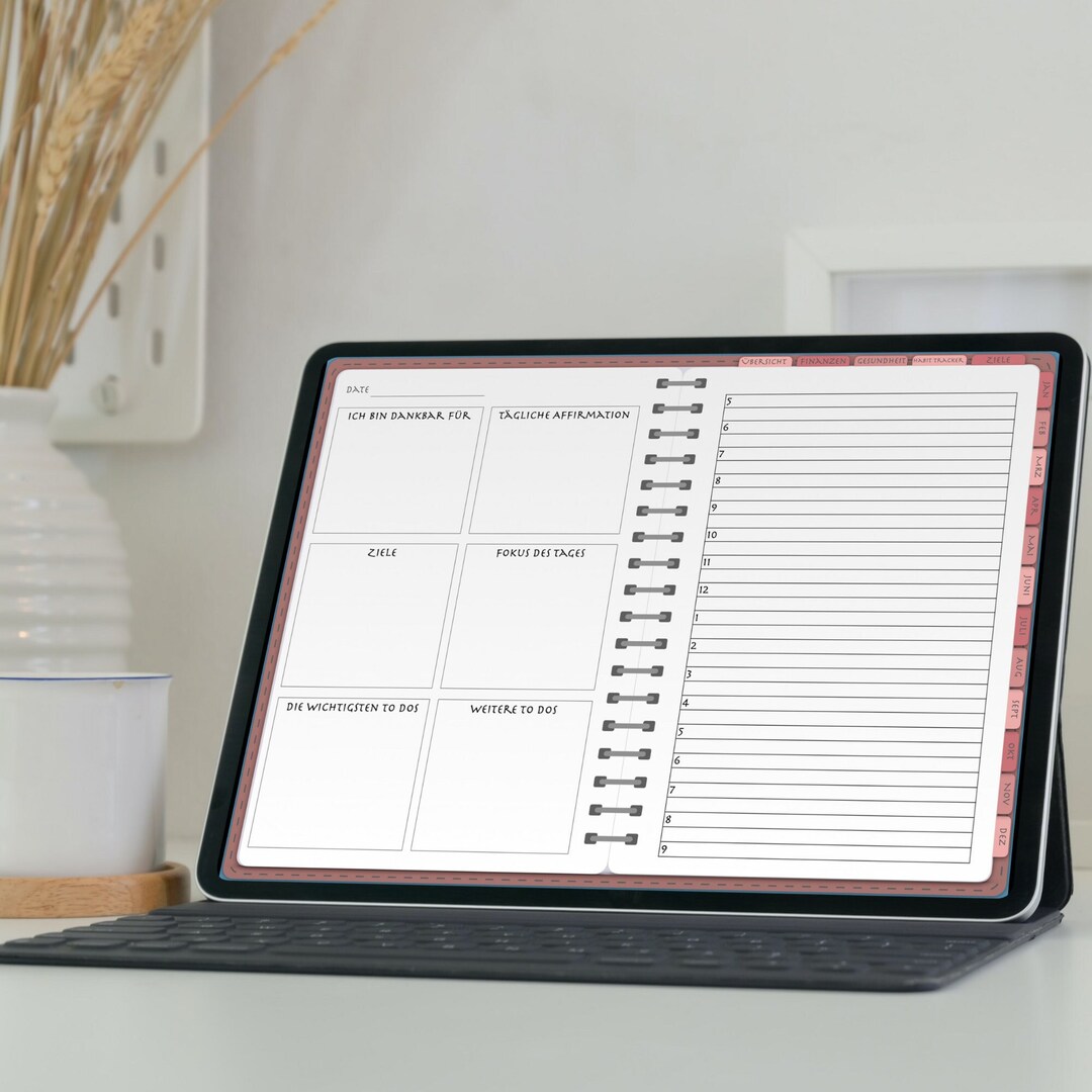 Digitaler Undatierter Kalender Mit Tages Und Wochenseiten - Etsy
