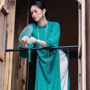 Brocade ao dai, brocade dress, Pre-make Vietnamese Traditional Ao Dai, áo dài gấm xuông with pant for Girls Women wedding party,