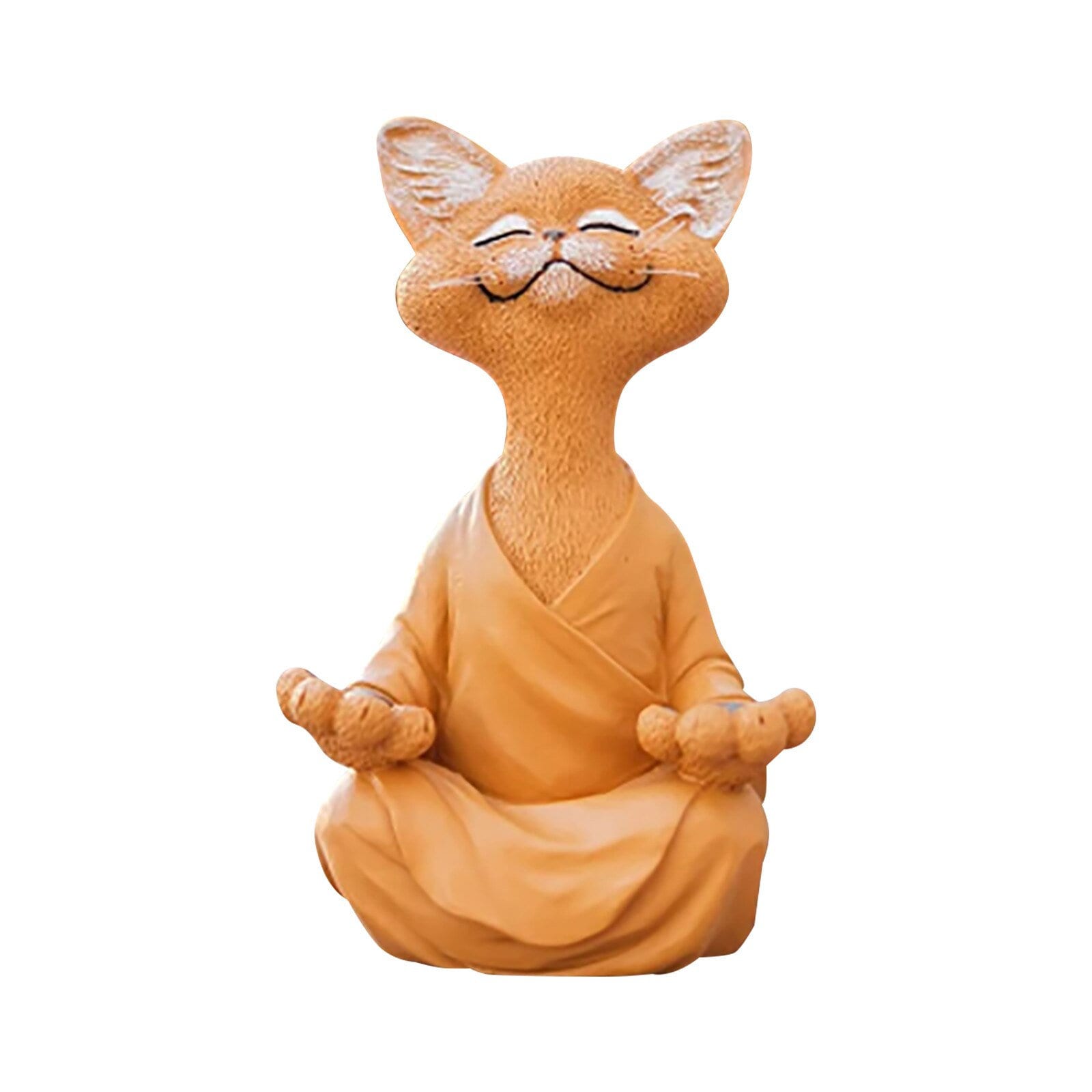 Buddha Cat Statue Figurine Meditation Yoga Cute Home Decor Etsy