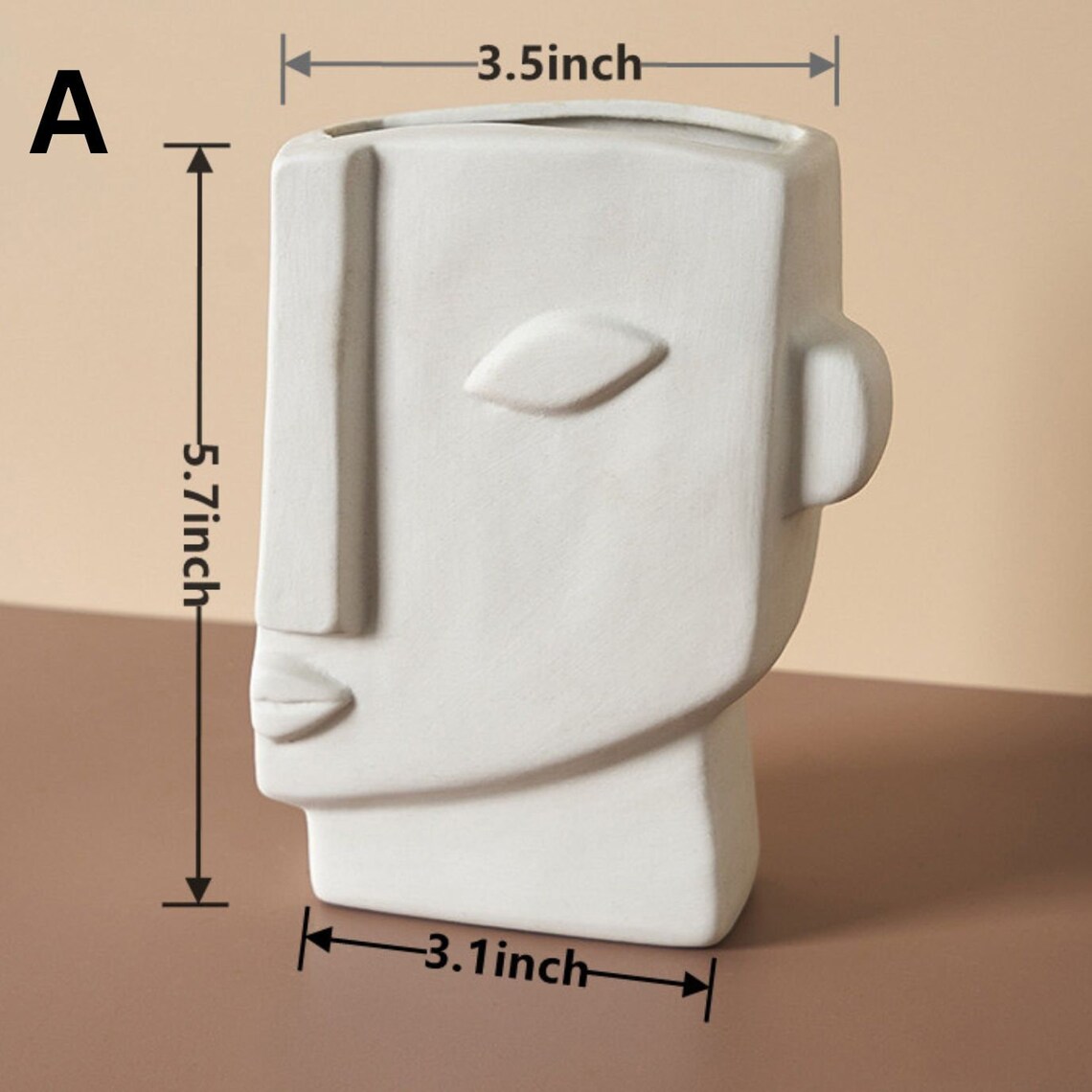 Abstract Face Nordic Vase Porcelain Flower Vase Home Decor Etsy