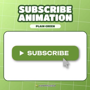 Green Youtube Animated Subscribe Button Animation | Subscribe Reminder ...