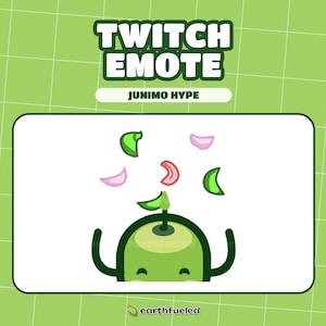 Leuke Junimo HYPE-EMOTE | Groene Stardew Valley-emoji voor Twitch, Discord en YouTube | Direct downloaden en klaar voor gebruik