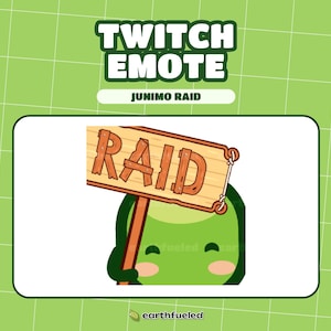 Leuke Junimo RAID EMOTE | Groene Stardew Valley-emoji voor Twitch, Discord en YouTube | Direct downloaden en klaar voor gebruik
