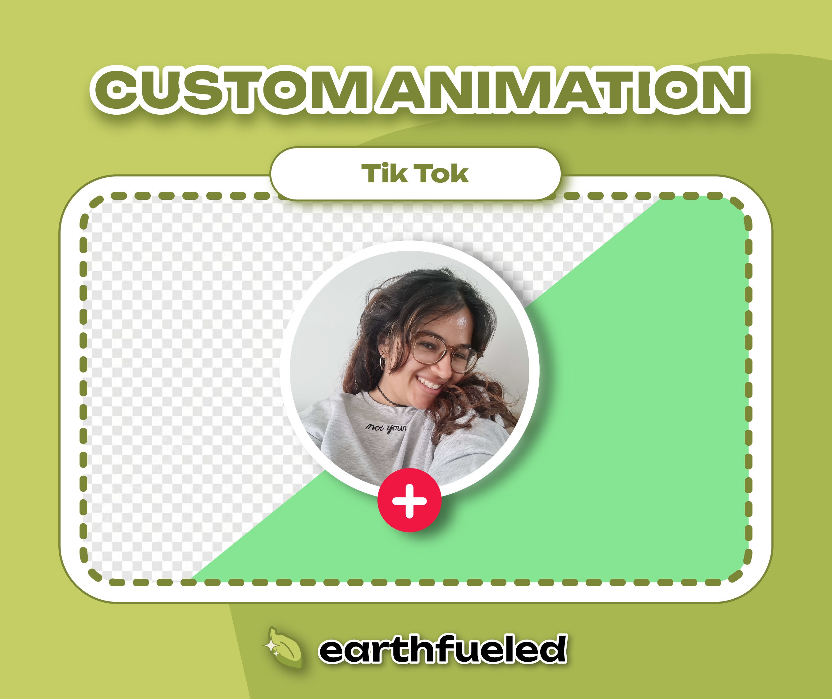 Custom Animated Tik Tok Follow Button Content Creator Video Overlay - Etsy