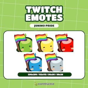 Junimo Pride Flag Animated Emotes | Stardew Valley Emoji for Twitch, Discord and YouTube | Instant Download & Ready to Use