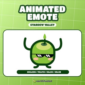 Cute Junimo Animated DANCE EMOTE | Green Stardew Valley Emoji for Twitch, Discord and YouTube | Instant Download & Ready to Use