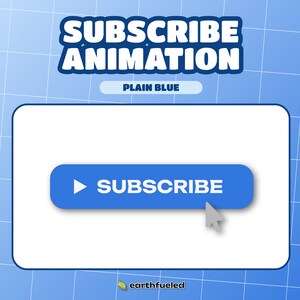 Blue YouTube Animated Subscribe Button Animation | Subscribe Reminder Button