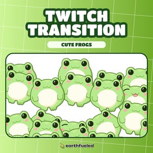 ANIMÉ Transition Grenouille Stinger | Transition mignonne pour Twitch, superposition animée pour streamers | OBS, Streamlabs
