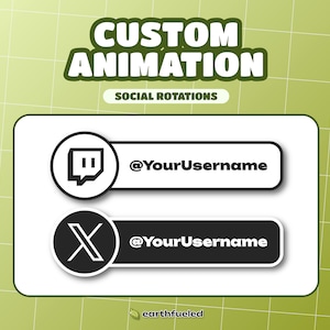 Custom Social Media Lower Thirds Animation in Light or Dark Mode | Follow Pop Up for Youtube Twitch Kick Stream Overlay