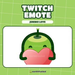 Cute Junimo LOVE EMOTE | Green Stardew Valley Emoji for Twitch, Discord and YouTube | Instant Download & Ready to Use