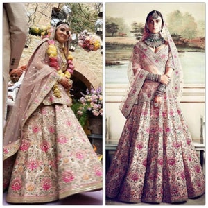 Pink Sabyasachi Designer Lehenga Etsy UK
