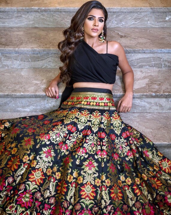 Banarasi Silk Lehenga Choli for Women Indian Wedding Party Wear