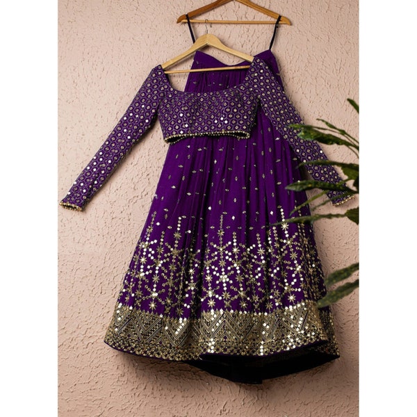 Designer Purple Lehenga Choli For Women Indian Wedding Wear Lengha Choli Ready To Wear Bridesmaids Ghagra Choli Bollywood Trendy Custom Dres