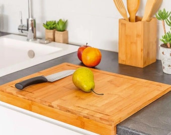 Bamboo  Cutting Board, Durable Wood Products,35*24 Cutting Board-Non-Slip