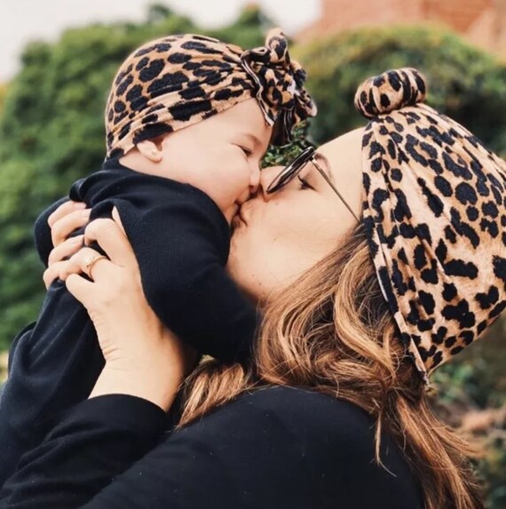 Leopard print sale baby turban