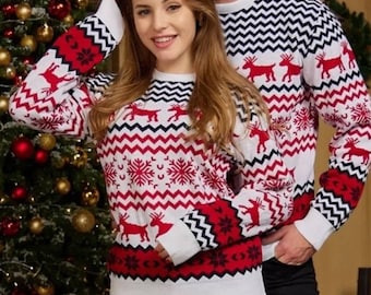 Pareja Navidad Matching Outfit Xmas Family Matching Jumpers - Etsy España