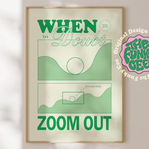 Grün, wenn im Zweifel Kunstdruck Trendige Wand Kunst grün druckbare Kunst moderne Wohnkultur ästhetische Retro Plakat digitale Wandkunst sofortiger Download