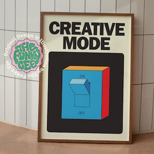 Creative Mode Wall Art Printable Trendy Home Decor Poster Graphic Art Retro Wall Art Office Decor Studio Art Digital Print Art for Creatives